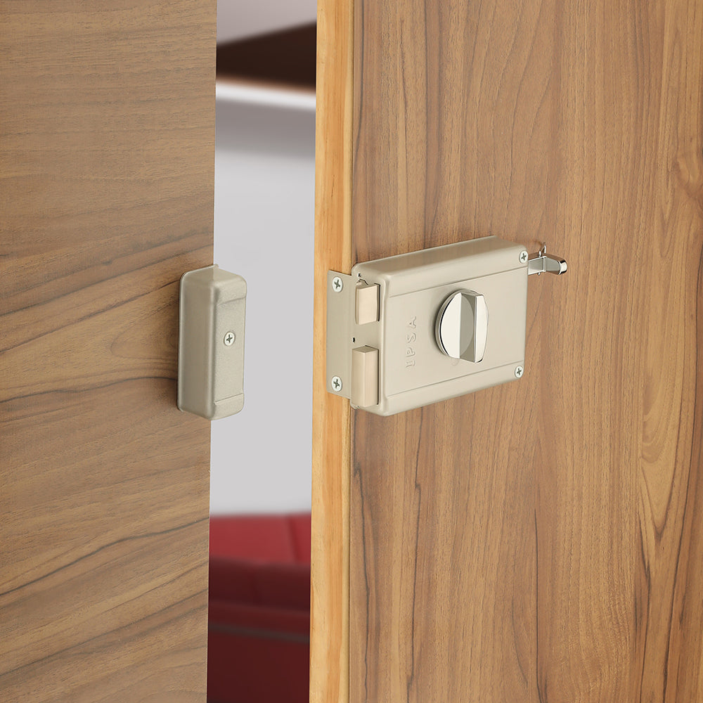 IPSA Steel NL05 High Security Main Door Lock with Computer Key, Standard Size (Metallic)
